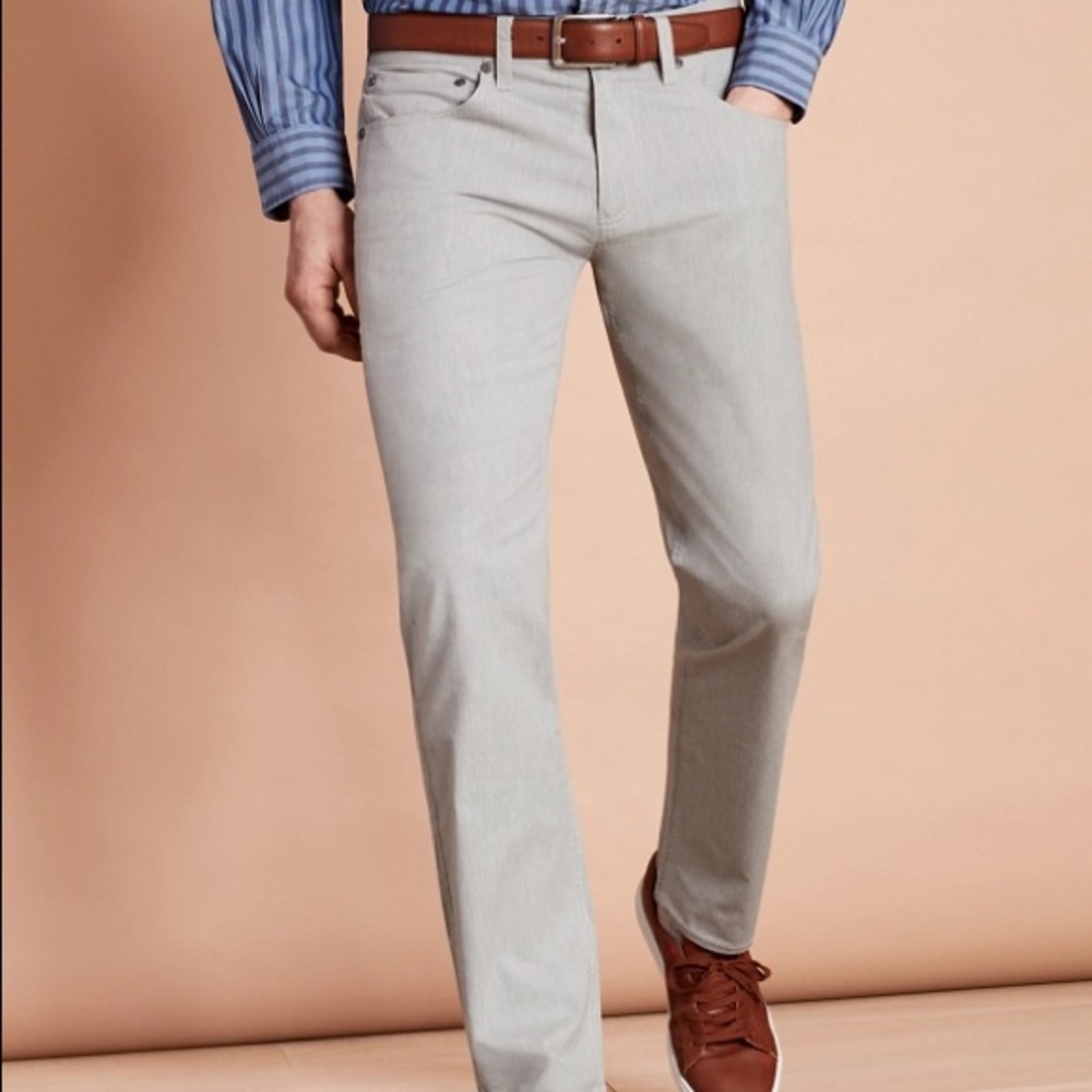 Brooks Brothers Heathered Stretch Cotton Five-Pocket Pants 30x32